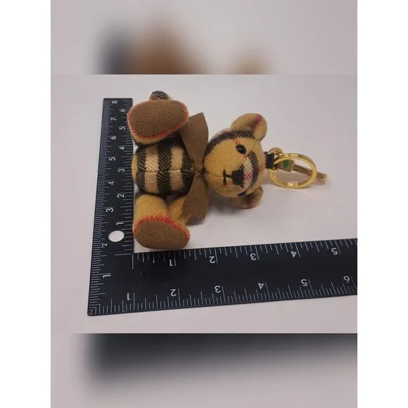 Burberry Bag Charm Thomas the Bear Bag Charm Key Chain Backpack Nova Check - Picture 10 of 12